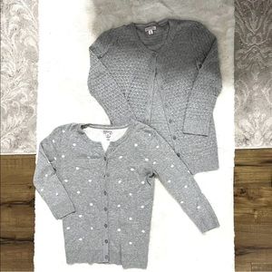 Women's MERONA Light Gray Cardigans Button up Sweater Size XS - Bundle of 2